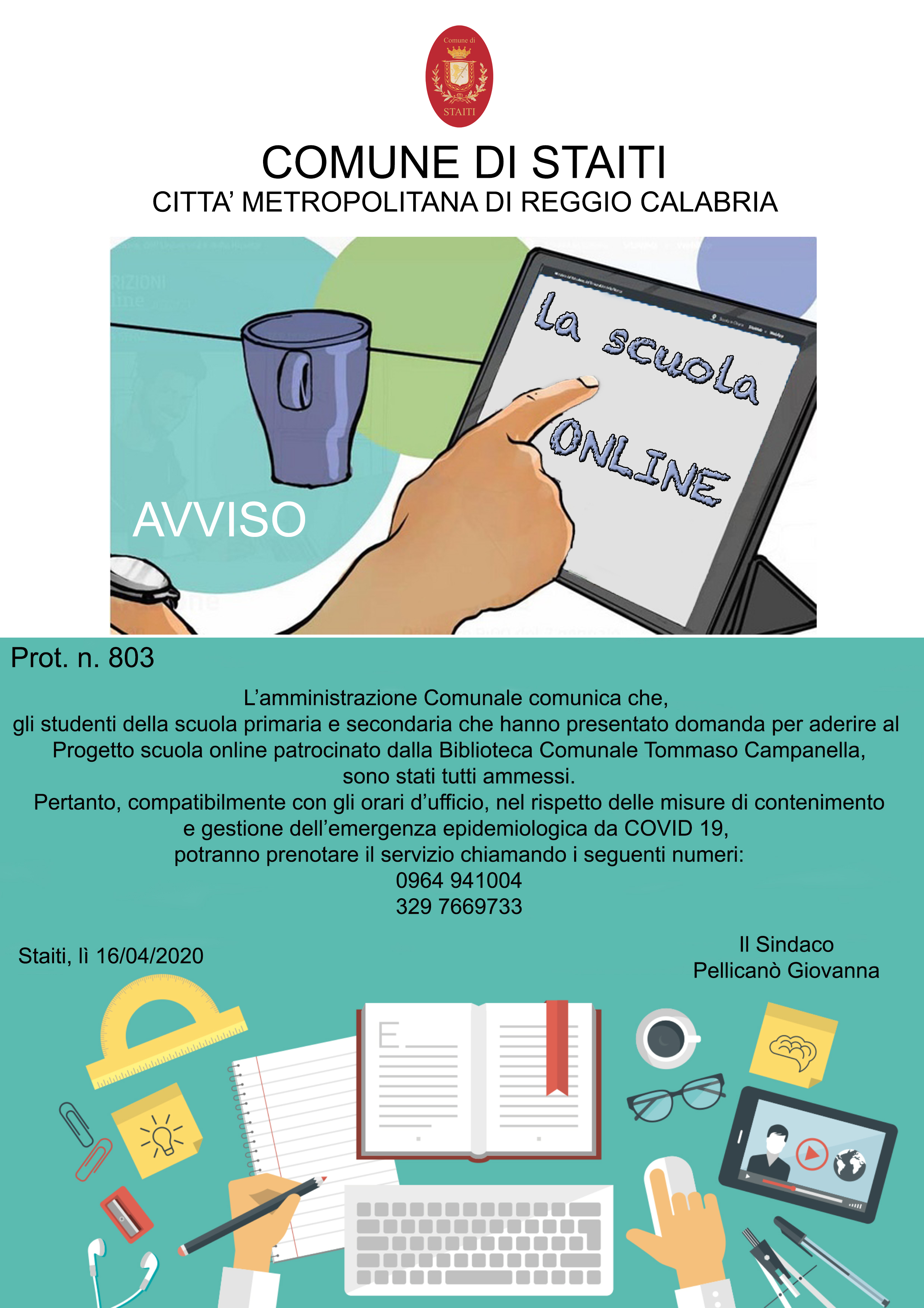 avviso scuola online